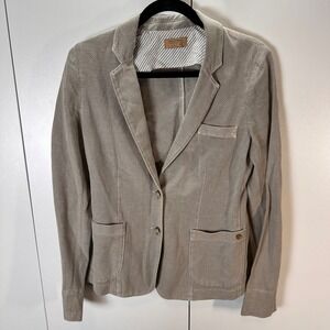 Falconeri Italy Women's‎ Blazer Jacket, Neutral Tan, Knit, Lightweight, Size S